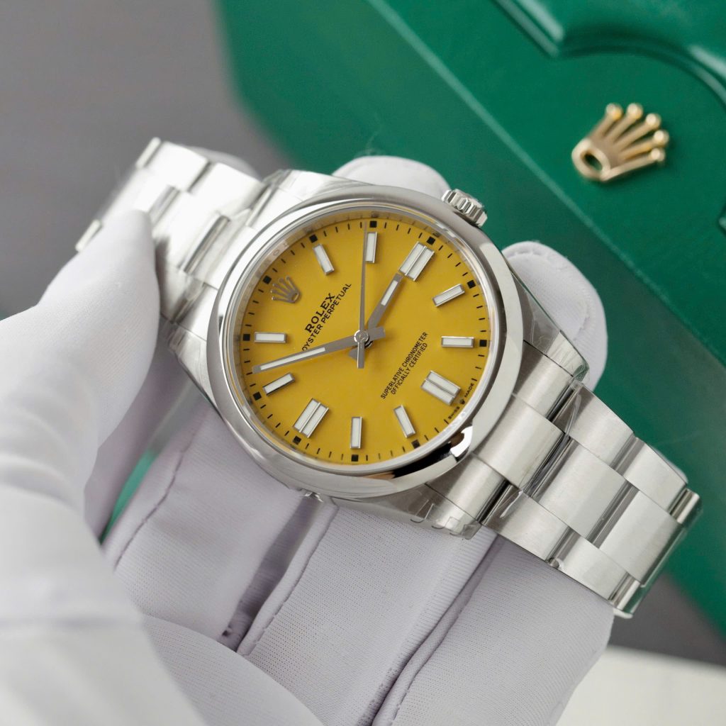 Rolex Oyster Perpetual 124300 Best Replica Watch Yellow Dial VS Factory 41mm (2)