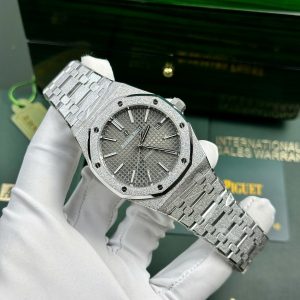 Audemars Piguet Royal Oak 15410 Frosted Gold Replica 11 Watch Gray Dial APS Factory 41mm (2)