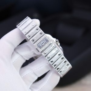 Cartier Santos Best Replica Watch Custom Moissanite Diamonds Hong Kong 39 (2)