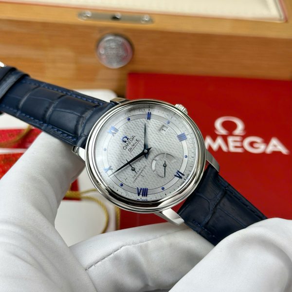 Omega De Ville Prestige Power Reserve Replica 11 Watch Gray Dial Leather Strap 39 (2)