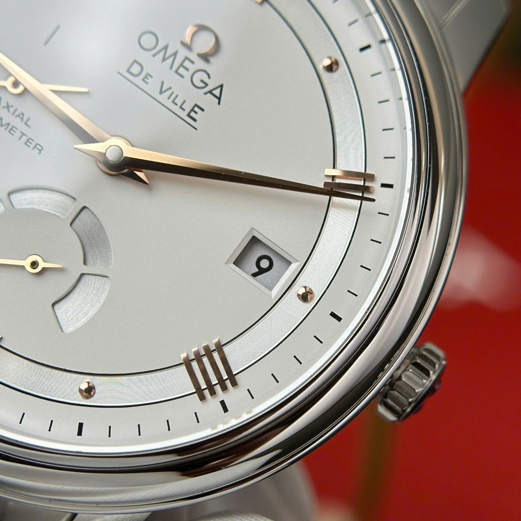 Omega De Ville Prestige Power Reserve Replica Watch White Dial Metal Wire 39 (1)