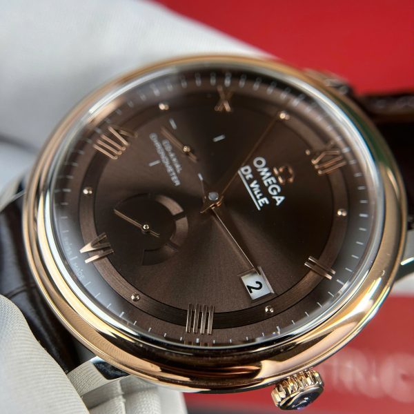 Omega De Ville Prestige Power Reserve Rose Gold Replica 11 Watch Chocolate Dial 39 (2)