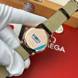 Omega De Ville Prestige Power Reserve Rose Gold Replica 11 Watch Leather Strap 39 (2)