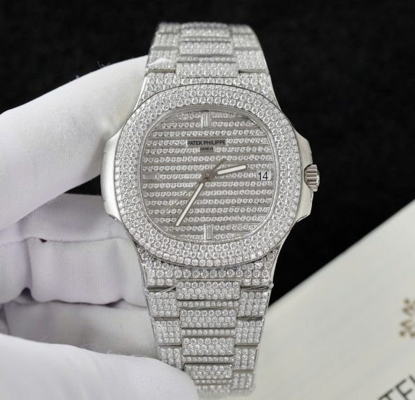 Patek Philippe 5719 Replica Watch Custom Moissanite Diamonds Hong Kong 40mm (2)