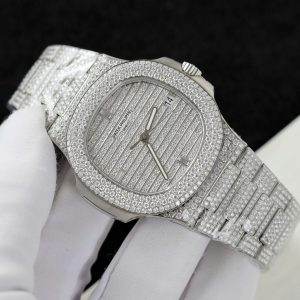 Patek Philippe 5719 Replica Watch Custom Moissanite Diamonds Hong Kong 40mm (2)