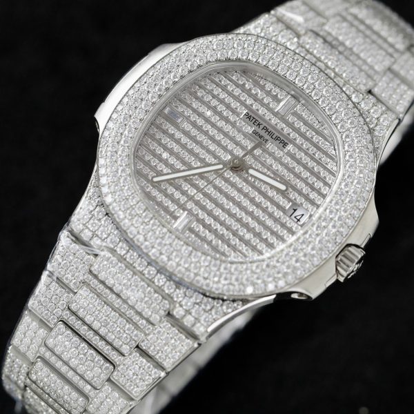 Patek Philippe 5719 Replica Watch Custom Moissanite Diamonds Hong Kong 40mm (2)