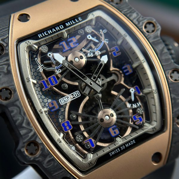 Richard Mille RM21-01 Tourbillon Aerodyne Replica Watch Rubber Strap 43x51mm (2)