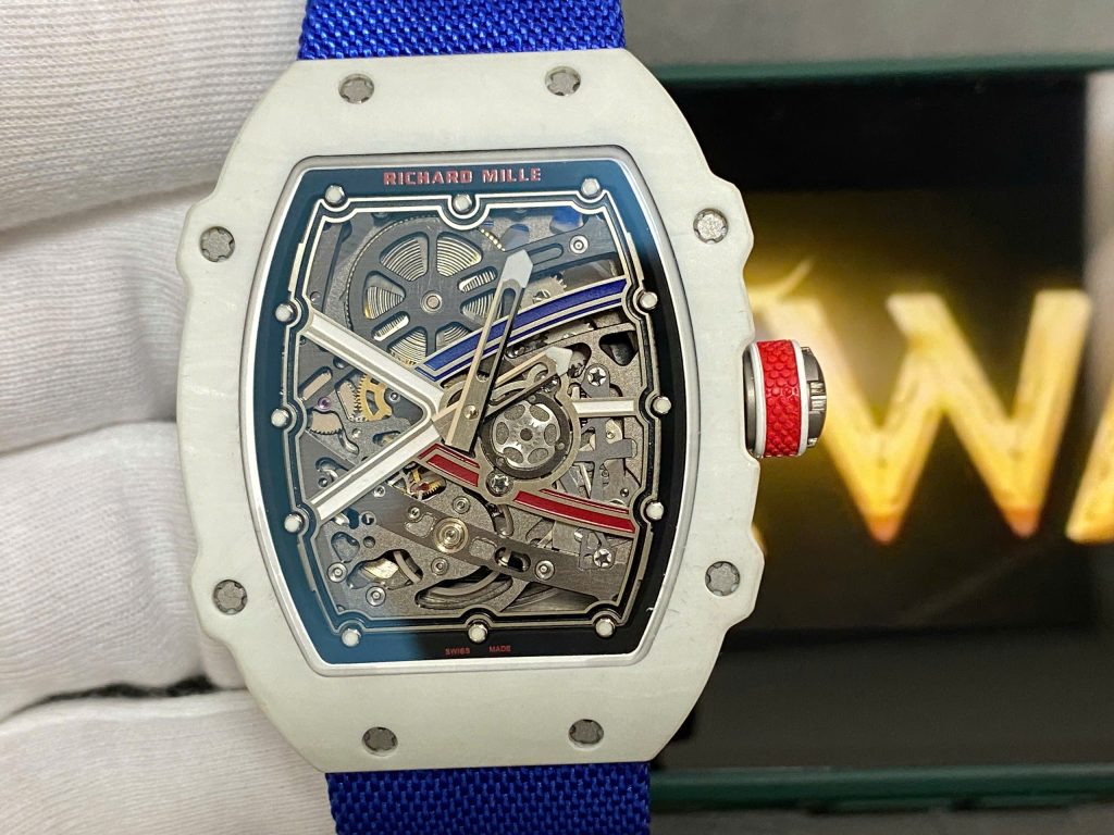 Richard Mille RM67-02 Best Replica Watch White Carbon Shell Custom Like Auth VVIP 38.7x47 (2)