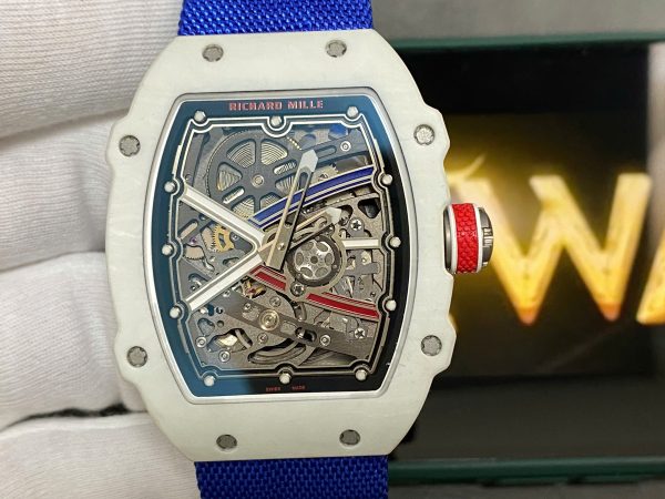 Richard Mille RM67-02 Best Replica Watch White Carbon Shell Custom Like Auth VVIP 38.7x47 (2)