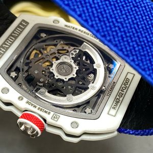 Richard Mille RM67-02 Best Replica Watch White Carbon Shell Custom Like Auth VVIP 38.7x47 (2)