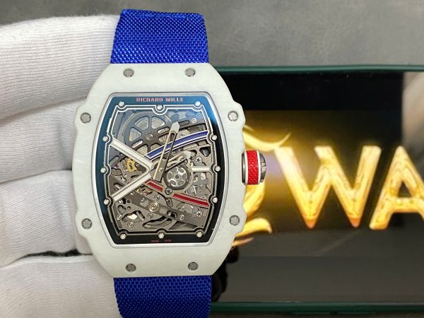 Richard Mille RM67-02 Best Replica Watch White Carbon Shell Custom Like Auth VVIP 38.7x47 (2)