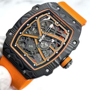 Richard Mille RM67-02 Carbon Best Replica Watch Weight 37 Grams Ultralight Orange 38.7×47 (2)