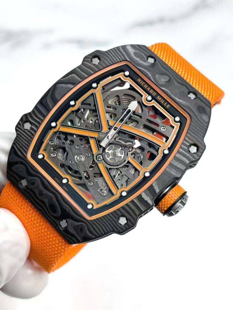 Richard Mille RM67-02 Carbon Best Replica Watch Weight 37 Grams Ultralight Orange 38.7×47 (2)