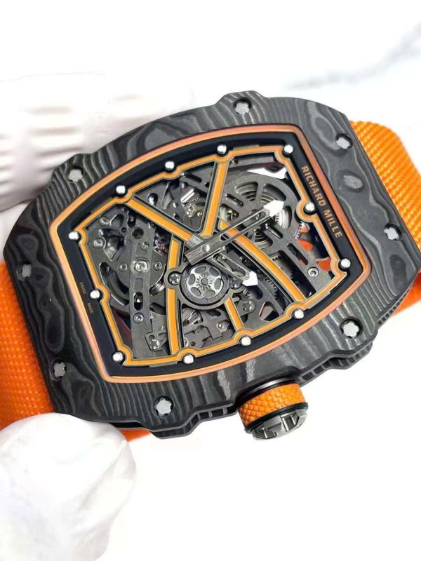 Richard Mille RM67-02 Carbon Best Replica Watch Weight 37 Grams Ultralight Orange 38.7×47 (2)