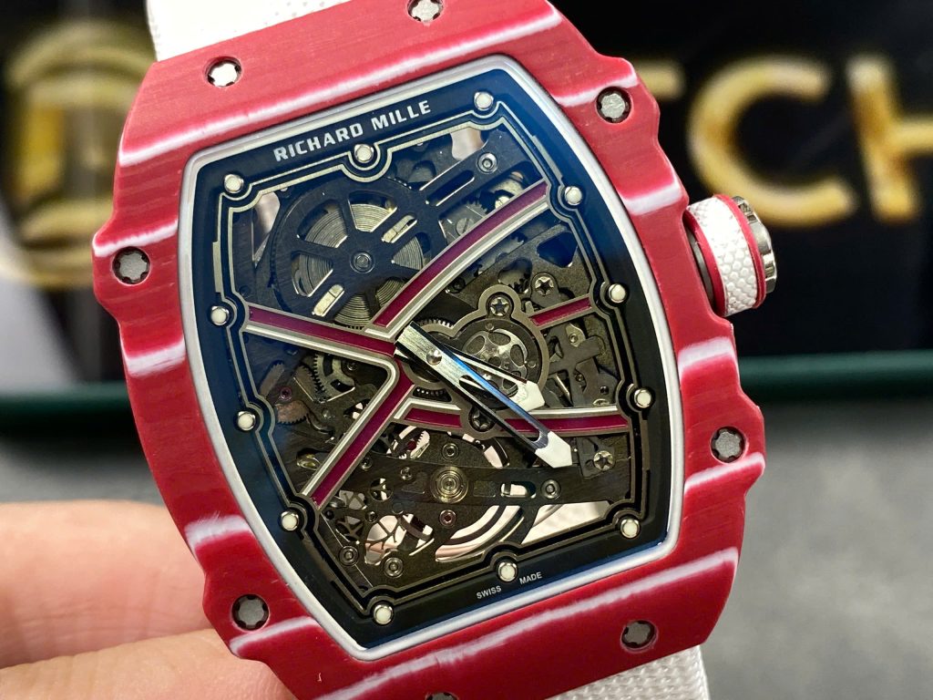 Richard Mille RM67-02 Red Carbon Customs Like Auth VVIP 38.7X47 (12)