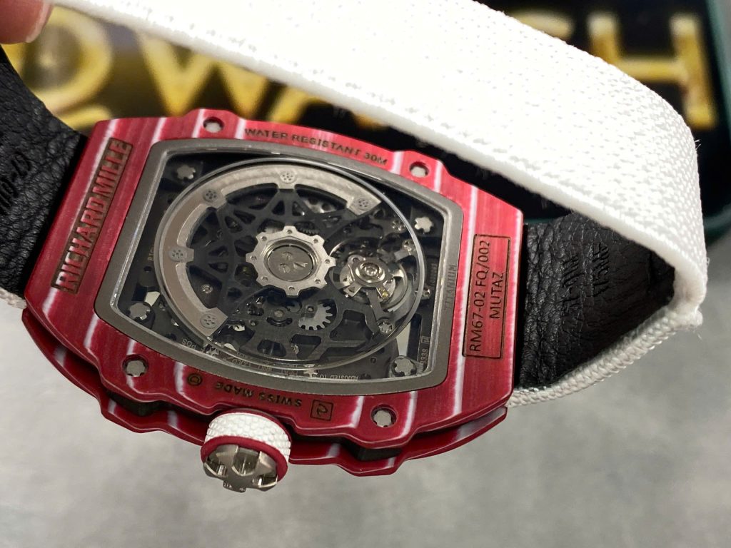 Richard Mille RM67-02 Red Carbon Customs Like Auth VVIP 38.7X47 (12)