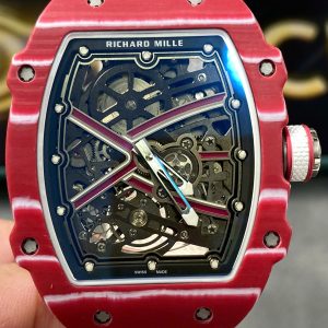 Richard Mille RM67-02 Red Carbon Customs Like Auth VVIP 38.7X47 (12)