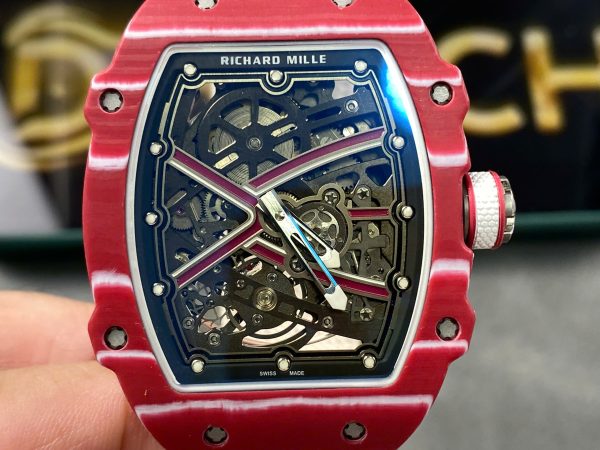 Richard Mille RM67-02 Red Carbon Customs Like Auth VVIP 38.7X47 (12)