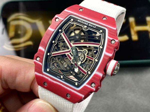 Richard Mille RM67-02 Red Carbon Customs Like Auth VVIP 38.7X47 (12)