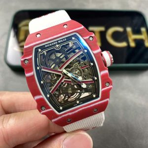 Richard Mille RM67-02 Red Carbon Customs Like Auth VVIP 38.7X47 (12)