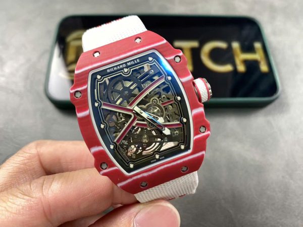 Richard Mille RM67-02 Red Carbon Customs Like Auth VVIP 38.7X47 (12)