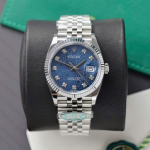 Rolex DateJust 126234 Replica Watch Navy Blue Mosaic Dial Clean Factory 36mm (1)