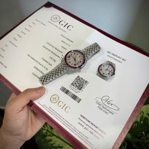 Rolex DateJust Best Replica Watch Ruby + Moissanite Diamonds Custom 41mm (2)