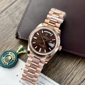 Rolex Day-Date 228235 Replica Watch Dial Chocolate Gold Wrapped Weight 185 Grams QF 40mm (2)