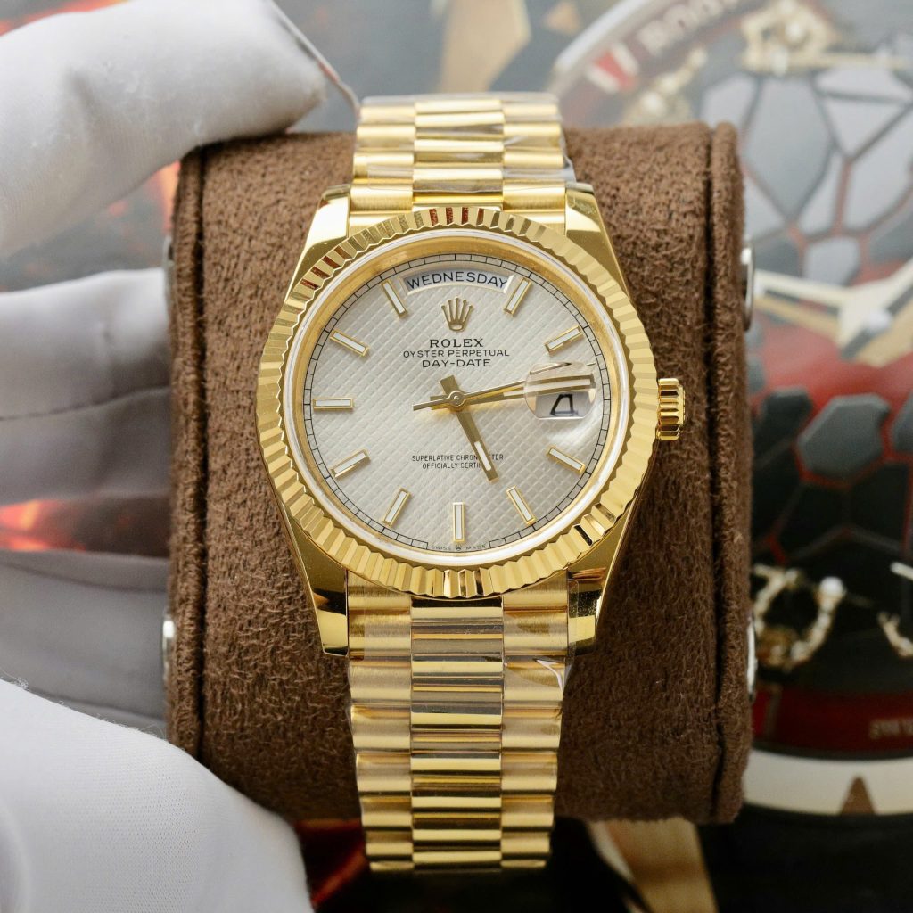 Rolex Day-Date Best Replica Watch Custom Gold Wrapped 175 Grams GM Factory 40mm (1)