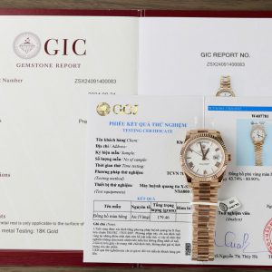 Rolex Day-Date Replica Watch White Dial Gold Wrapped GM Factory 40mm (2)