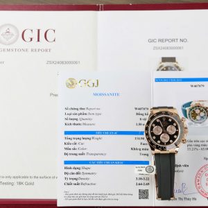 Rolex Daytona Replica 11 Watch Custom Gold Wrapped + Moissanite Diamonds Hong Kong 40mm (2)