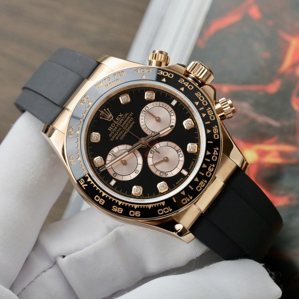 Rolex Daytona Replica 11 Watch Custom Gold Wrapped + Moissanite Diamonds Hong Kong 40mm (2)