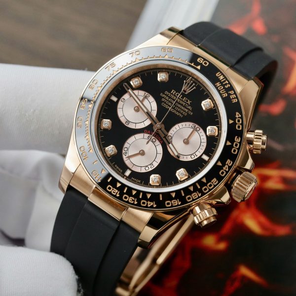 Rolex Daytona Replica 11 Watch Custom Gold Wrapped + Moissanite Diamonds Hong Kong 40mm (2)