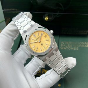 Audemars Piguet Royal Oak Jumbo Extra-thin 15202 Replica Watch Yellow Dial IP Factory 39mm (1)