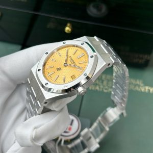 Audemars Piguet Royal Oak Jumbo Extra-thin 15202 Replica Watch Yellow Dial IP Factory 39mm (2)