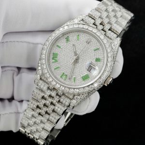 Rolex DateJust Best Replica Watch Moissanite Diamonds Hong Kong Custom 41mm (2)