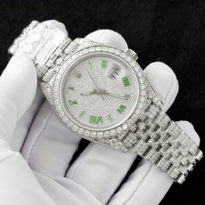 Rolex DateJust Best Replica Watch Moissanite Diamonds Hong Kong Custom 41mm (2)