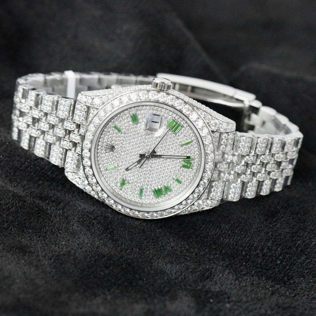 Rolex DateJust Best Replica Watch Moissanite Diamonds Hong Kong Custom 41mm (2)