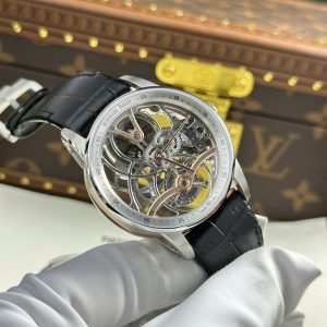 Audemars Piguet 26600 Tourbillon Openworked Replica Watches Black Leather Strap 41mm (2)