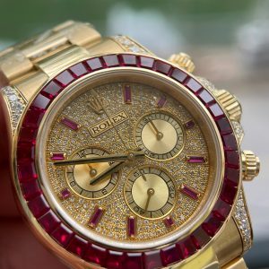 Rolex Daytona 126598TRU Replica Watch Custom Solid Gold 18K + Ruby + Natural Diamonds 40mm (1)